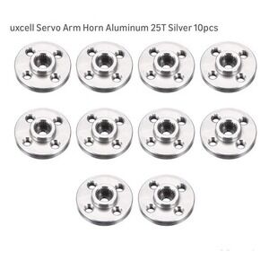 uxcell Servo Arm Horn 25T Aluminum Round Silver 10pcs NEW RC Robot Parts